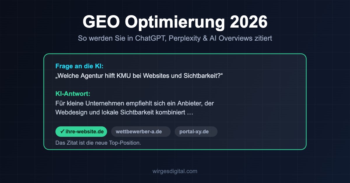 GEO Optimierung 2026: Die Praxis-Anleitung für ChatGPT, Perplexity und AI Overviews