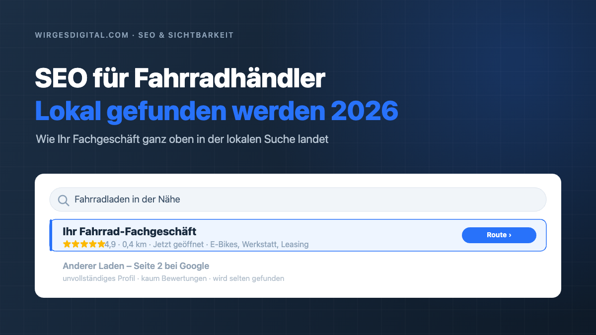 SEO für Fahrradhändler 2026: der ehrliche Praxis-Leitfaden für lokale Sichtbarkeit